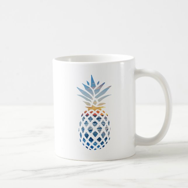 Mug Scène Tropical Sunset Beach Ananas (Droite)