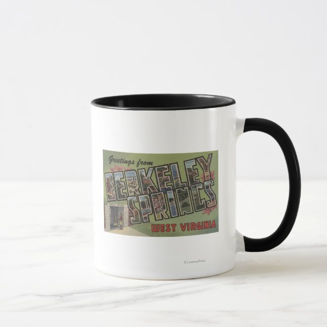 Mug Scènes de grandes lettres - Berkeley Springs, WV (Droite)