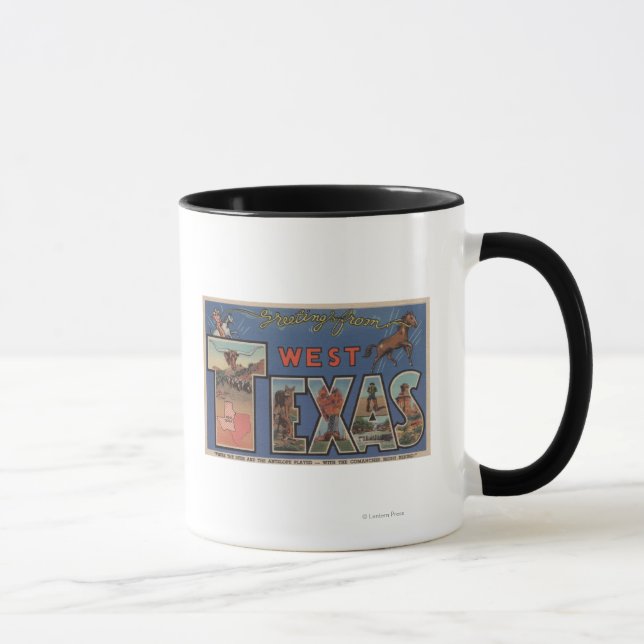 Mug Scènes de grandes lettres du Texas (occidental) (Droite)