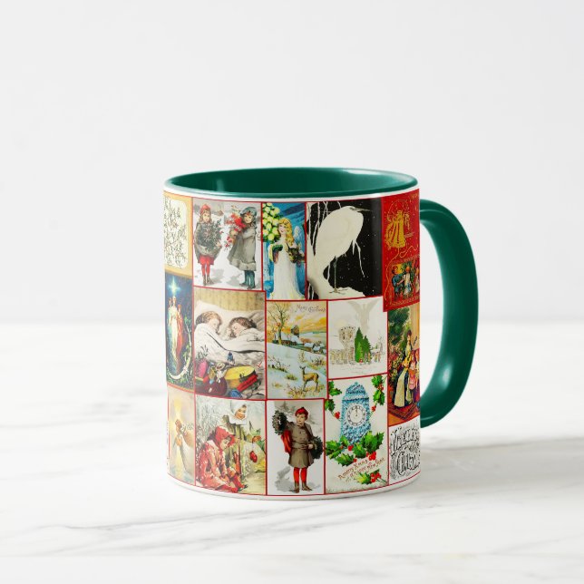Mug Scènes de Noël et Collage de thèmes (Devant droit)