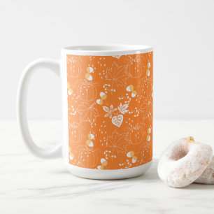 Mug Schéma de potiron et de potiron d'automne