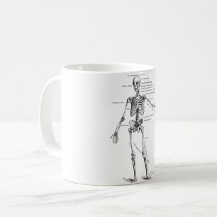 Mug Schéma vintage de médecin squelette anatomie médic