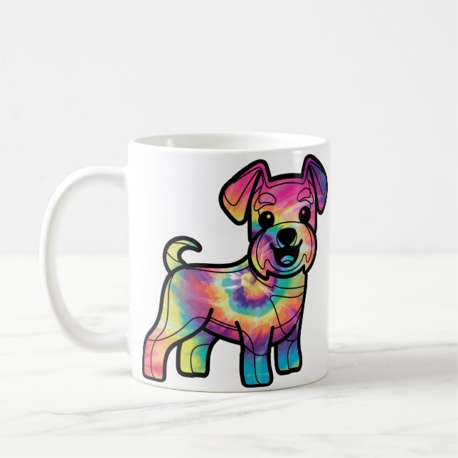 Mug Schnauzer Coloré : Délice Tie Dye (Gauche)