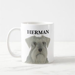 Mug Schnauzer d'argent gris personnalisé
