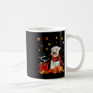 Mug Schnauzer Fall Red Scarf Autumn Leaf Pour Amoureux