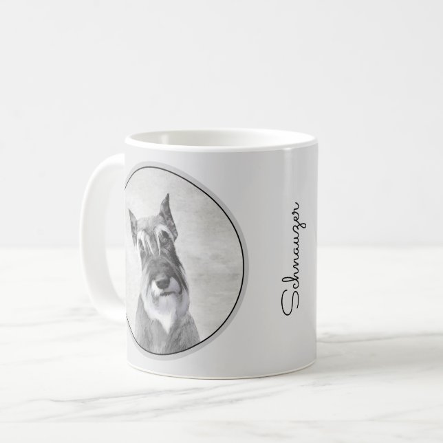 Mug Schnauzer (Giant) Peinture - Chien Art (Devant gauche)