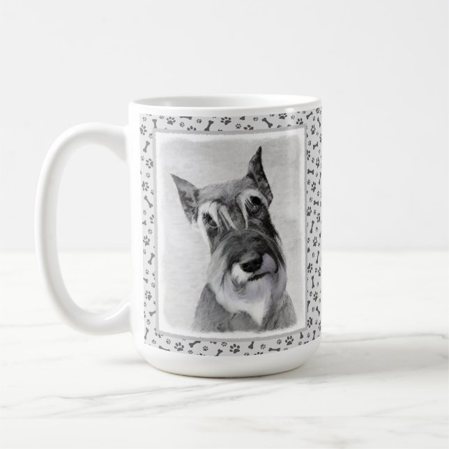 Mug Schnauzer (Giant) Peinture - Chien Art (Gauche)