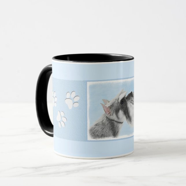 Mug Schnauzer (Giant, Standard) Peinture - Chien Art (Devant gauche)