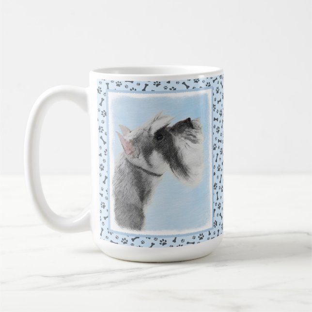 Mug Schnauzer (Giant, Standard) Peinture - Chien Art (Gauche)