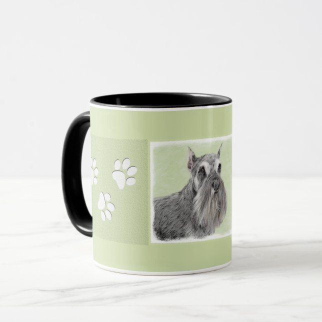 Mug Schnauzer (Giant, Standard) Peinture - Chien Art (Devant gauche)