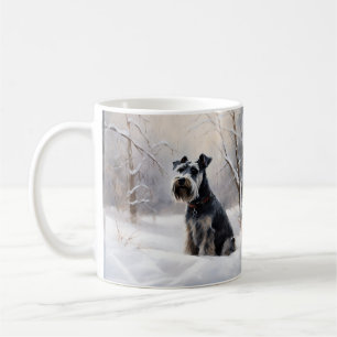 Mug Schnauzer Miniature Laisser neiger Noël