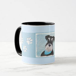 Mug Schnauzer (Miniature) Peinture - Chien original mi