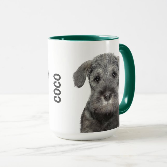 Mug Schnauzer Musique personnalisée (Devant droit)