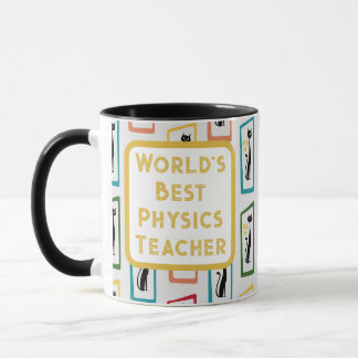 Mug Schrödinger's Cat Mid Century Moderne multicolore