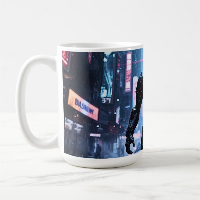 Mug Sci Fi Fantasy Mug: Guardian of the Electric City (Gauche)