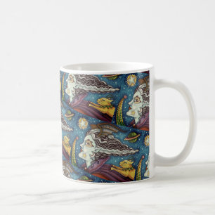 MUG SCI FI SPACE WITCH & COMET CAT COLORÉ HALLOWEEN