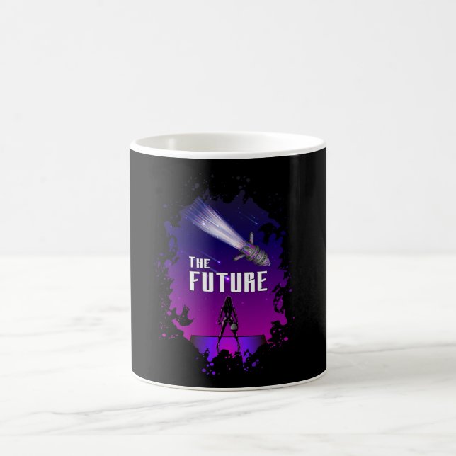 Mug Science-Fiction Ufo Alien Spatial Rocket Drôle Cad (Centre)