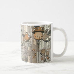 Mug Science-fiction urbaine vintage Paris, Steampunk