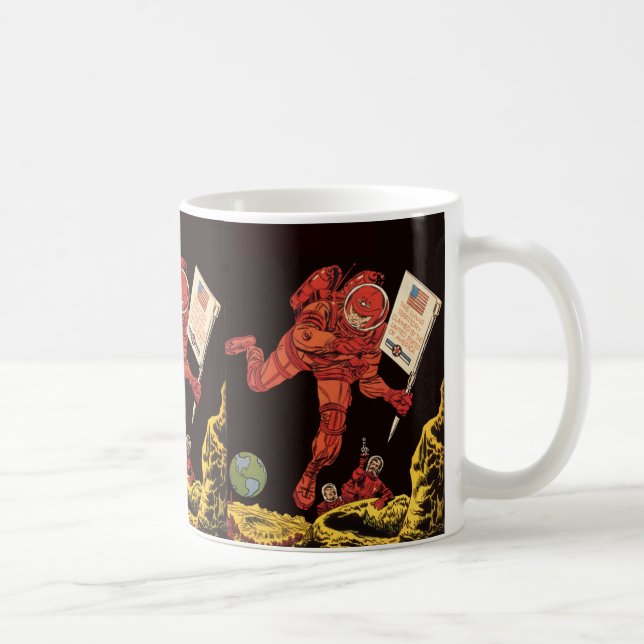 Mug Science-fiction vintage, Atterrissage d'astronaute (Droite)