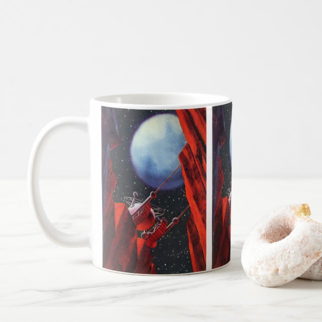 Mug Science-fiction vintage, Canyon Space Moon Rover (Avec donut)
