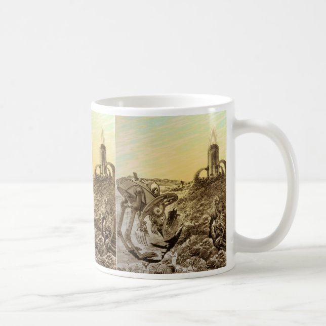 Mug Science-fiction vintage : construction de planètes (Droite)