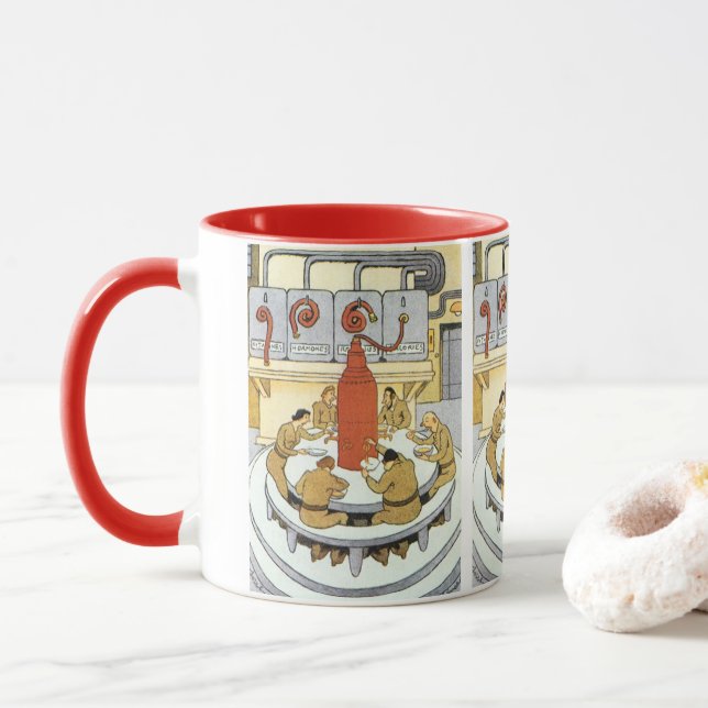 Mug Science-fiction vintage, les scientifiques de labo (Avec donut)