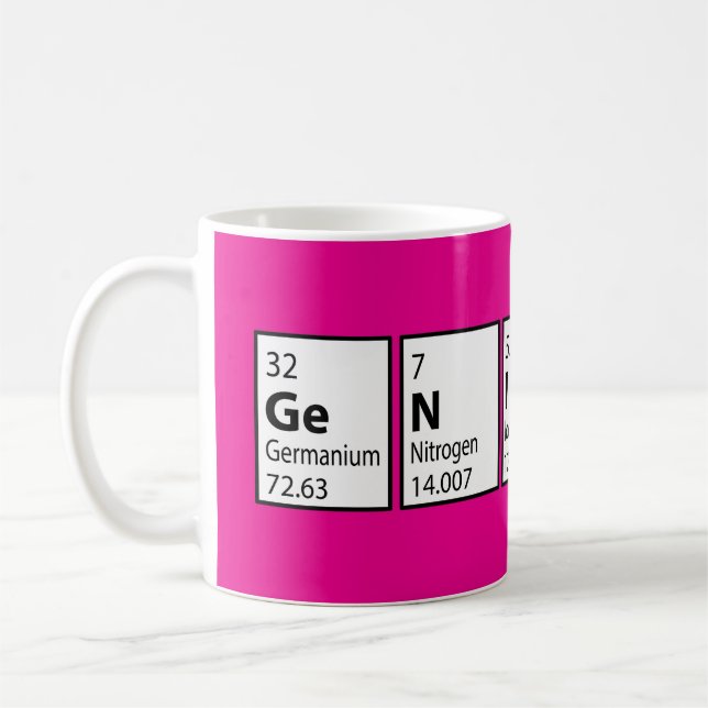 Mug Science géniale Nerd amusant rose (Gauche)