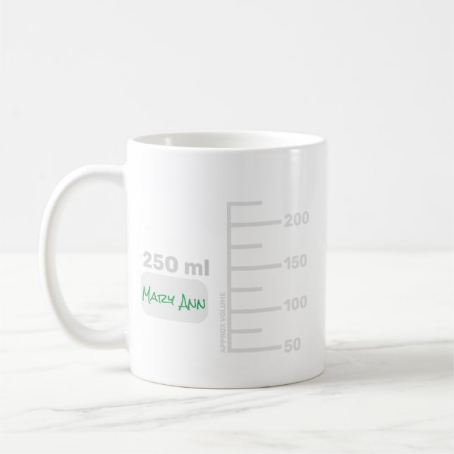 Mug Science Lab Beaker Personnalisé Grand Étiquette Mu (Gauche)
