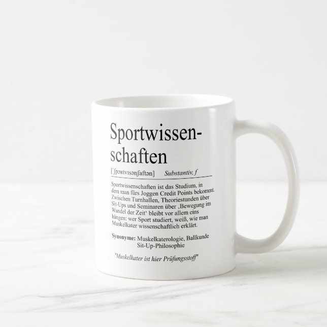Mug "Sciences du sport" (Droite)