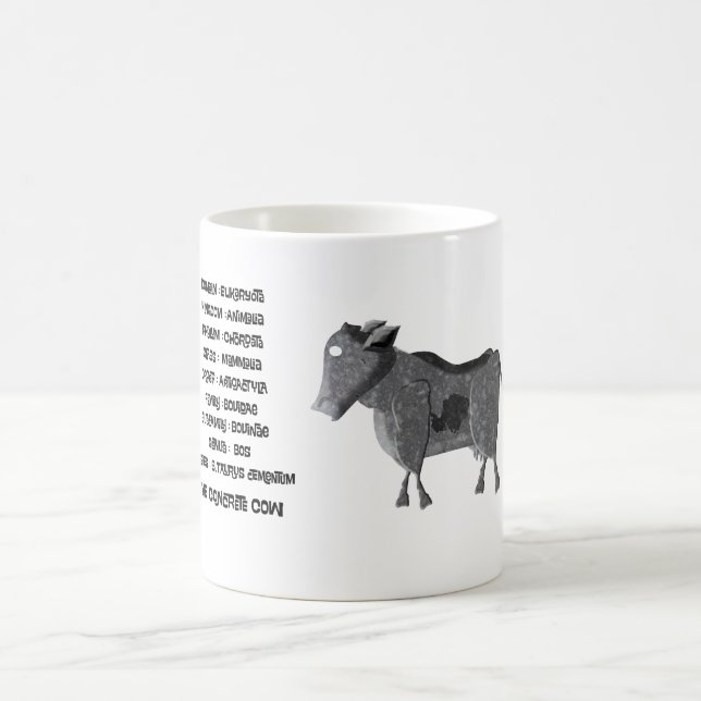 Mug Scientific classification for the concrete cow (Centre)