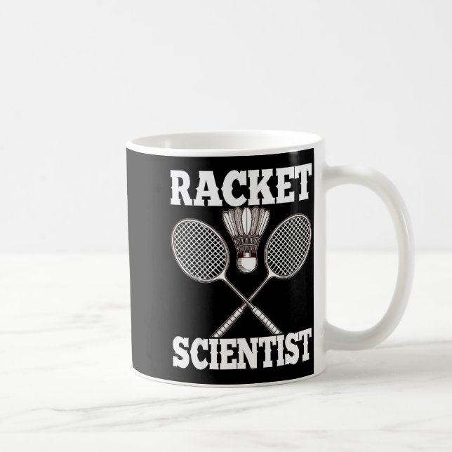 Mug Scientifique de raquette drôle de Badminton  (Droite)