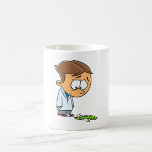 Mug Scientifique Garçon Triste avec Expérience Ratée