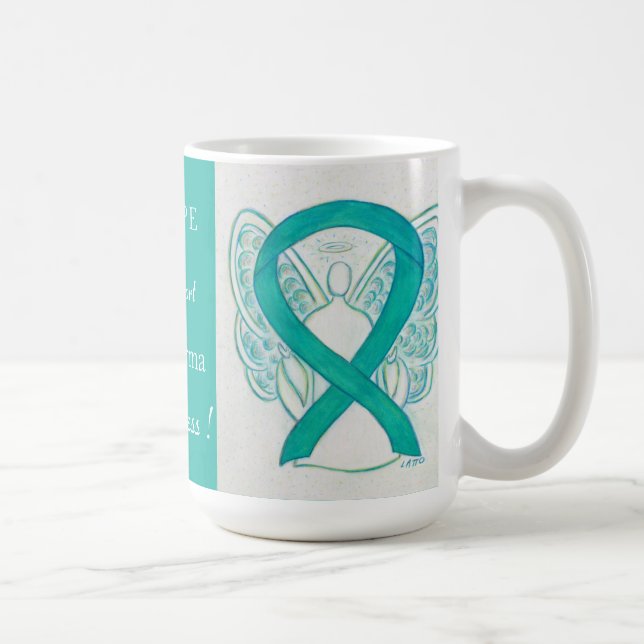 Mug Scleroderma Sensibilisation Ruban Angel personnali (Droite)