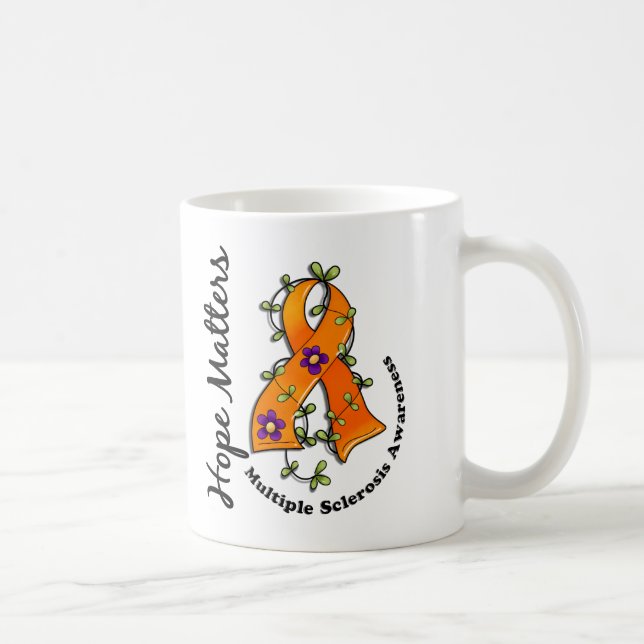 Mug Sclérose en plaques de sujets d'espoir du ruban 4 (Droite)