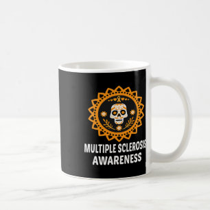 Mug Sclérose Ms Orange Ribbon Skull