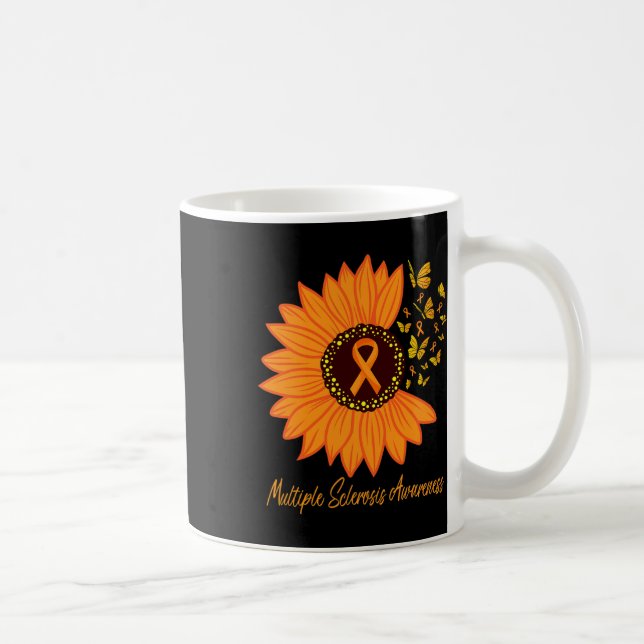 Mug Sclérose Sensibilisation Fleur de ruban Ms Butfly (Droite)