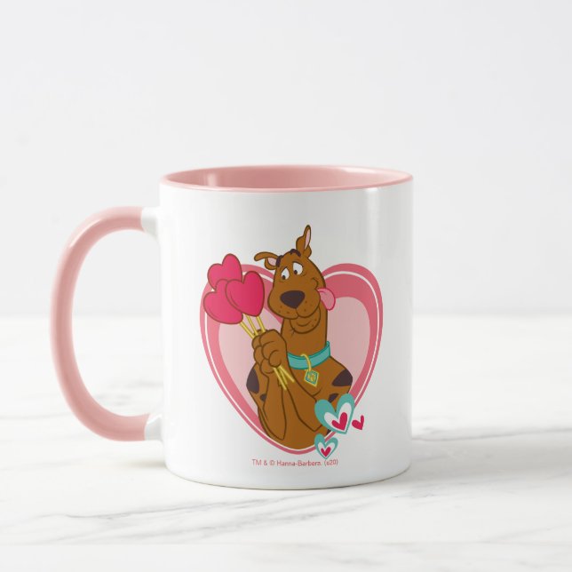 Mug Scooby-Doo Holding Heart Lolipops (Gauche)