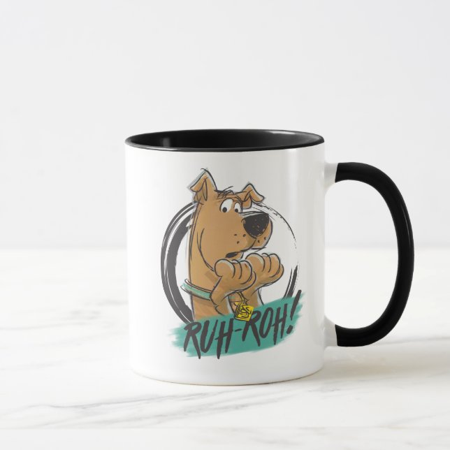 Mug Scooby-Doo "Ruh Roh !" Croquis de marqueur (Droite)