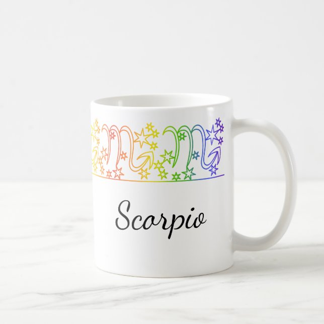Mug Scorpio arc-en-ciel étoile signe Musique personnal (Droite)