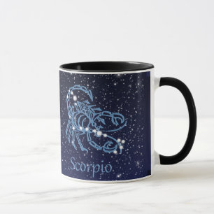 Mug Scorpio Constellation et signe Zodiaque avec étoil