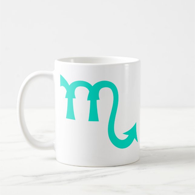 Mug Scorpio en bleu Turquoise (Gauche)