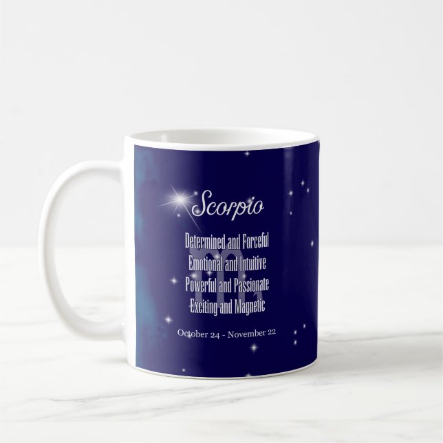 Mug Scorpio signe Zodiaque Horoscope Constellation (Gauche)