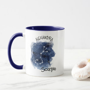 Mug Scorpio Starry Night Constellation Nom personnalis