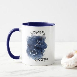 Mug Scorpio Starry Night Constellation Nom personnalis