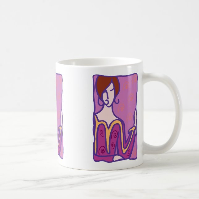 Mug Scorpio Woman des années 1920 en violet (Droite)