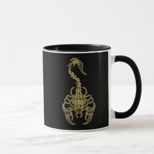 Mug scorpion venimeux or insecte très venimeux
