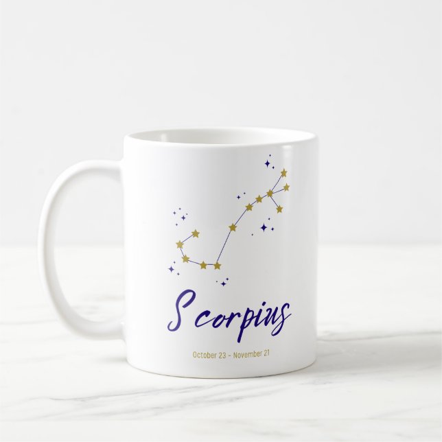 Mug Scorpus Zodiac Constellation Star Horoscope Astro (Gauche)