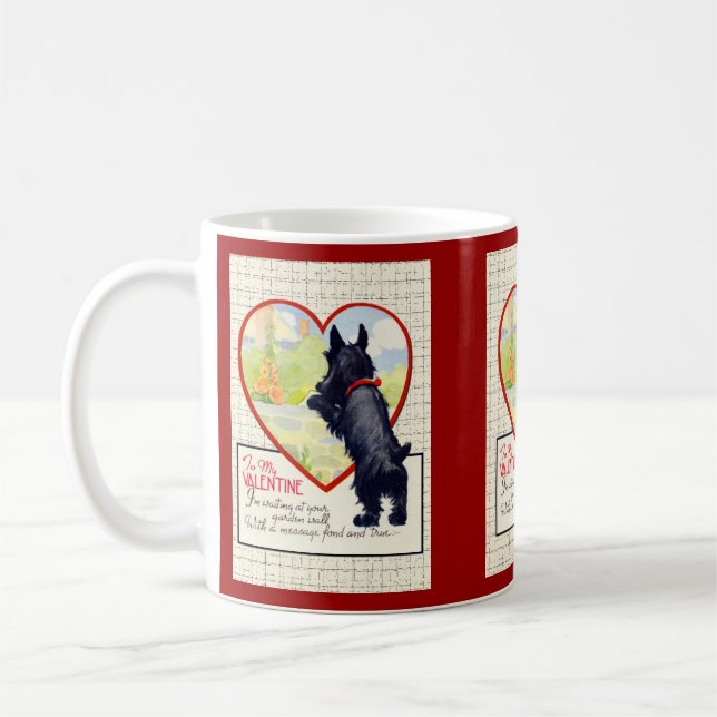 Mug Scottie dog Valentine Scottish Terrier (Gauche)