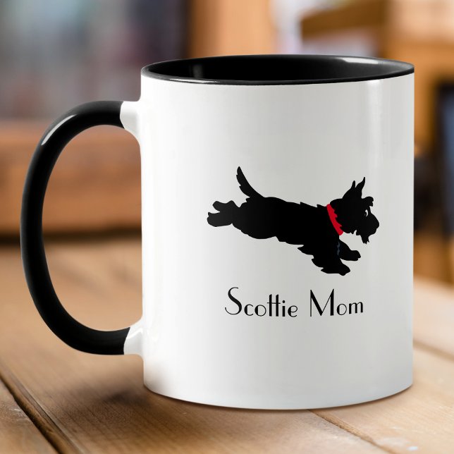 Mug Scottie Mom Scottie Scottish Terrier Fun Nom perso (Créateur téléchargé)