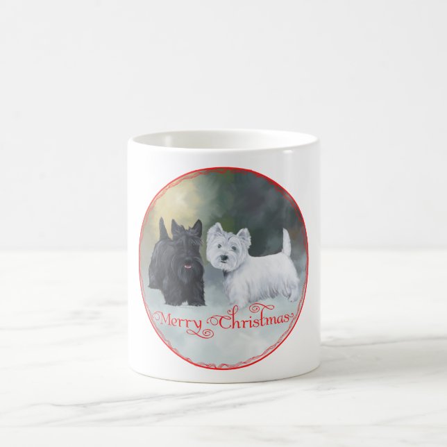 Mug Scottie Westie Christmas (Centre)